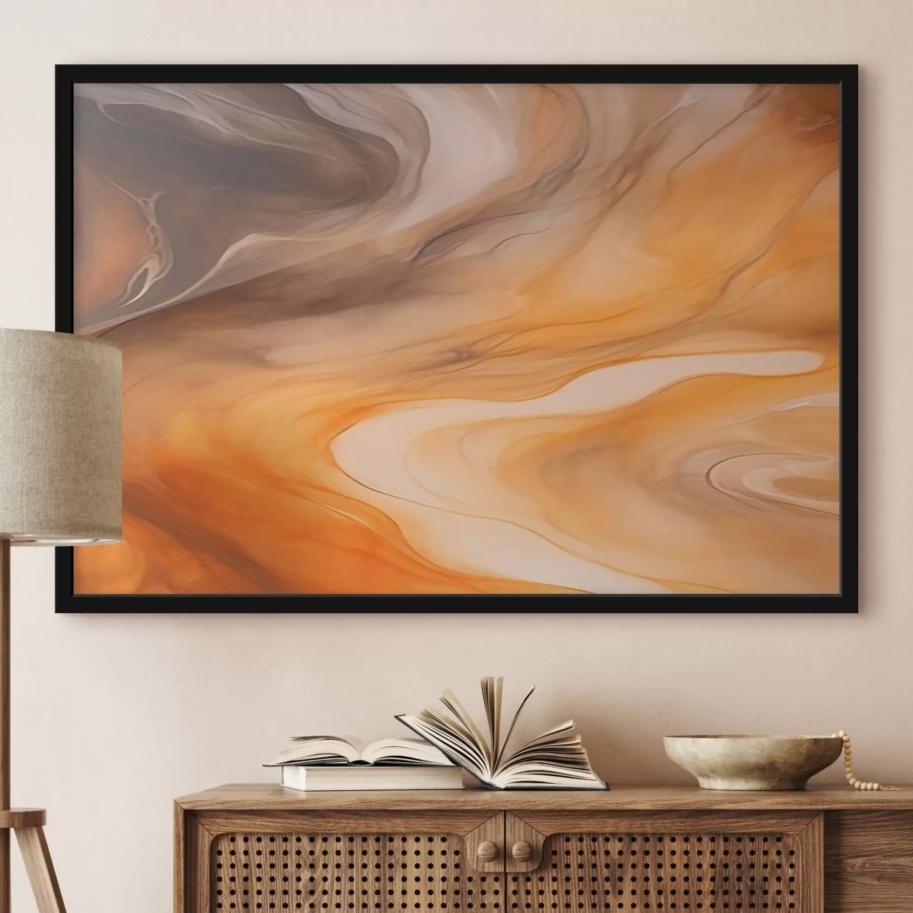 Fotobehang Warme abstracte golven f44496