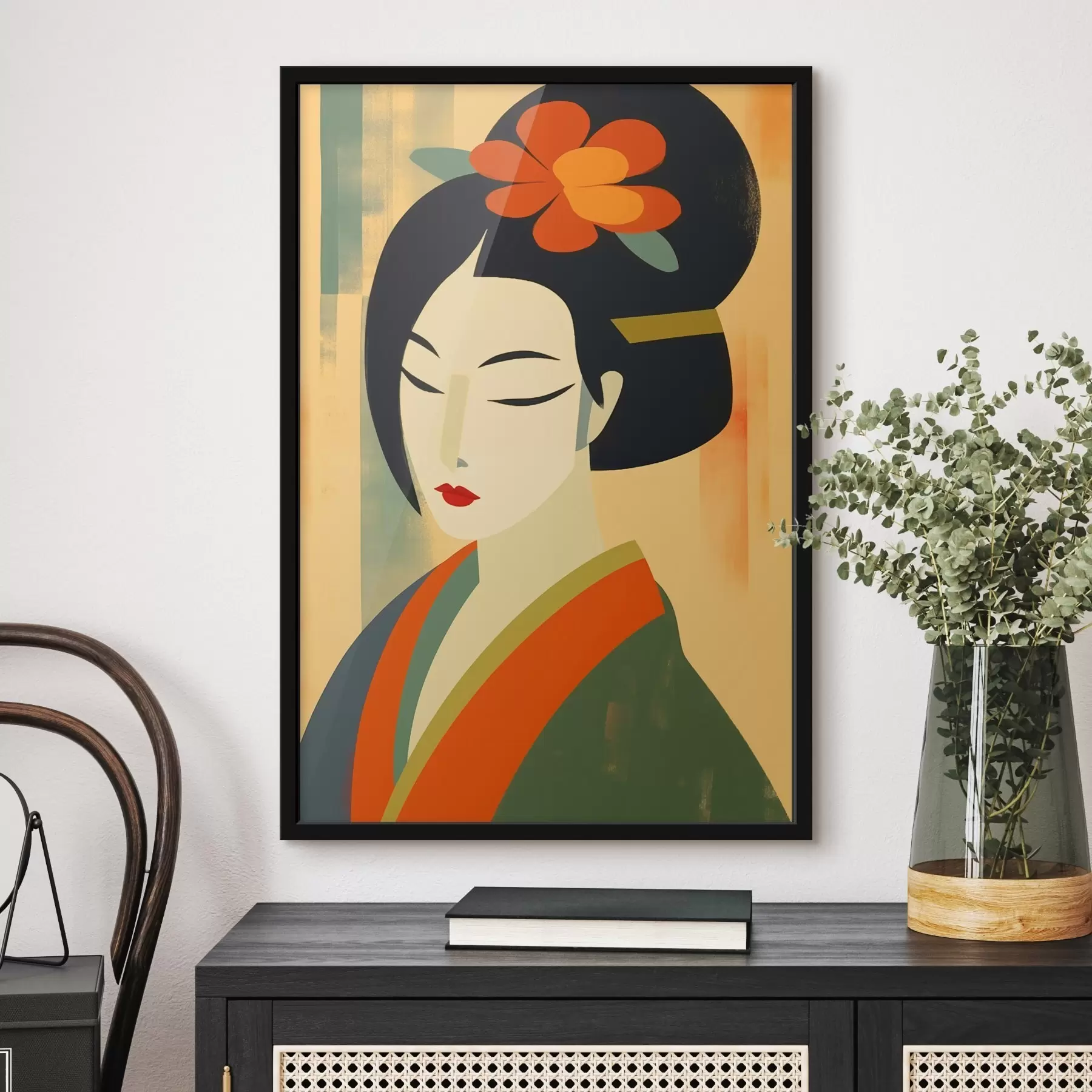  Peintures Geisha de profil f44498