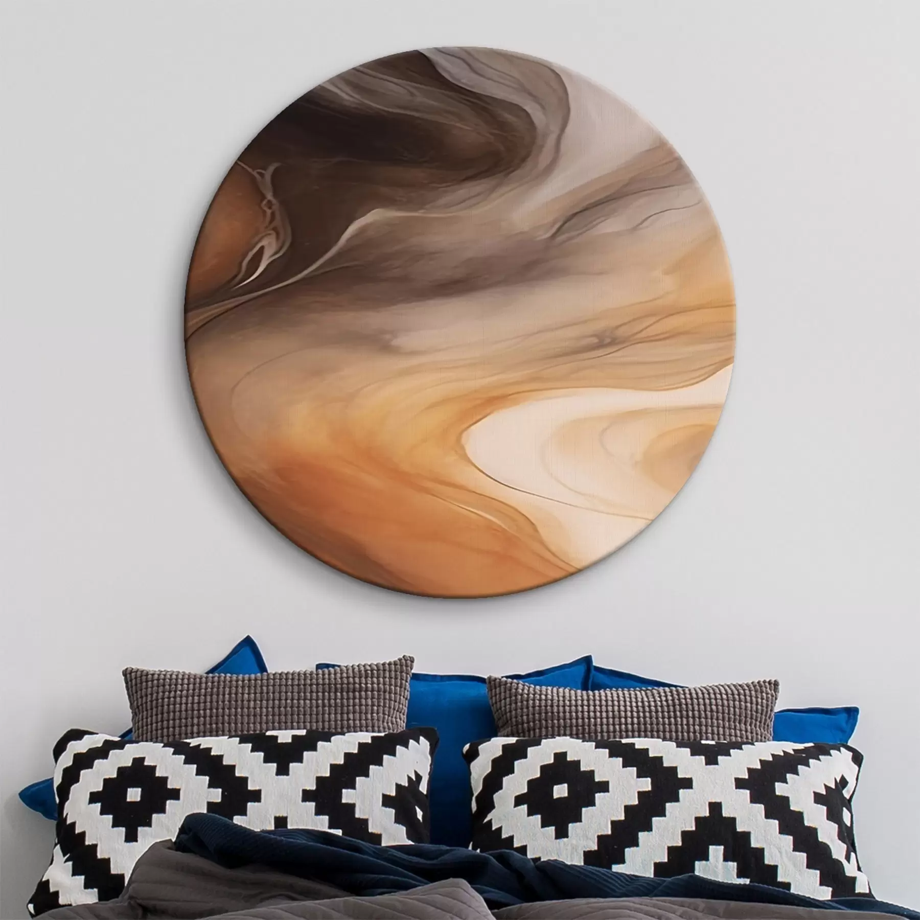  Peintures Vagues abstraites et chaleureuses r44496