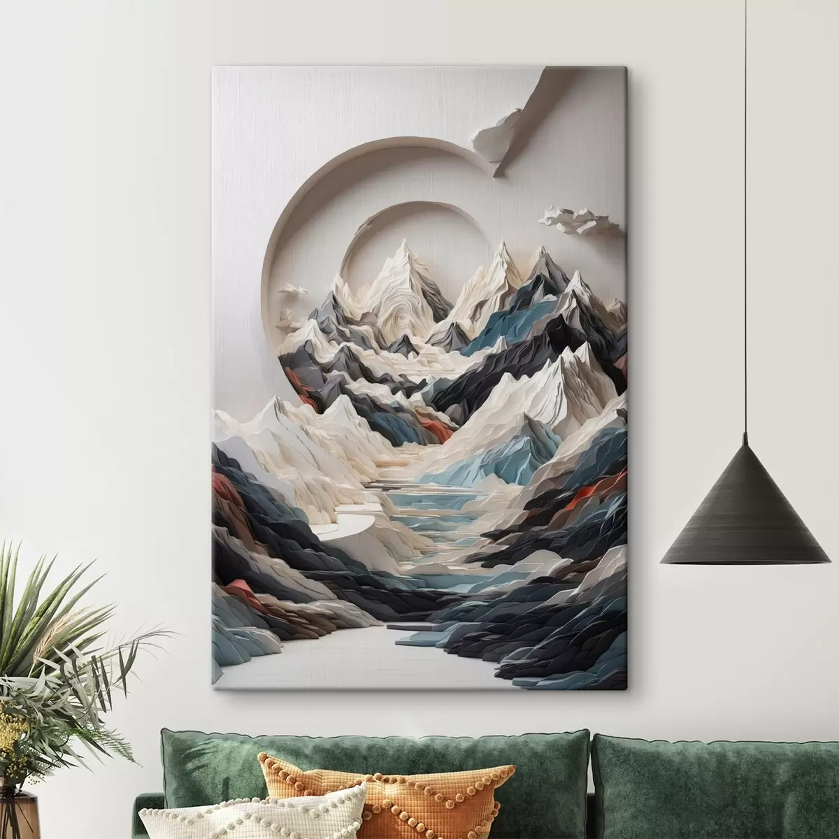  Peintures Peinture abstraite d'une région montagneuse s44427