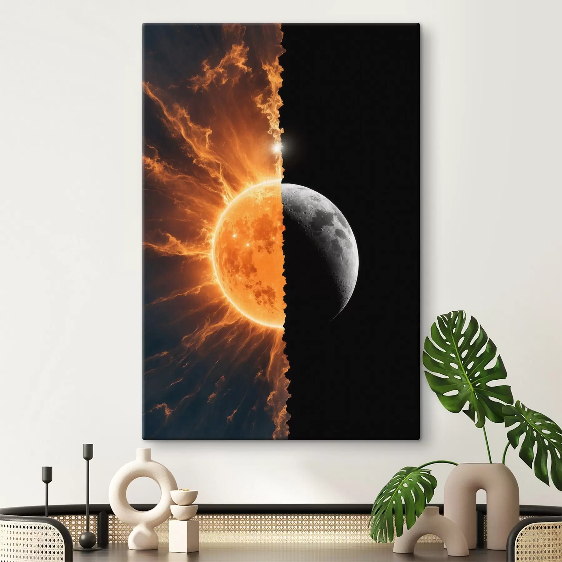 Fotobehang Twee fasen van de maan s44429