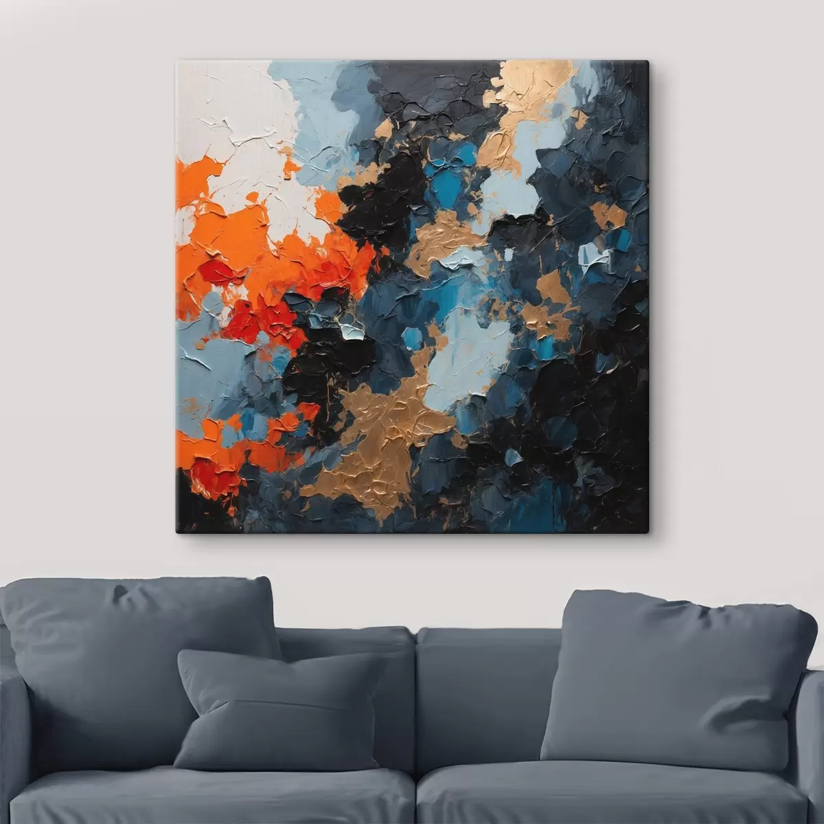  Peintures Peinture à l'huile abstraite multicolore s44431