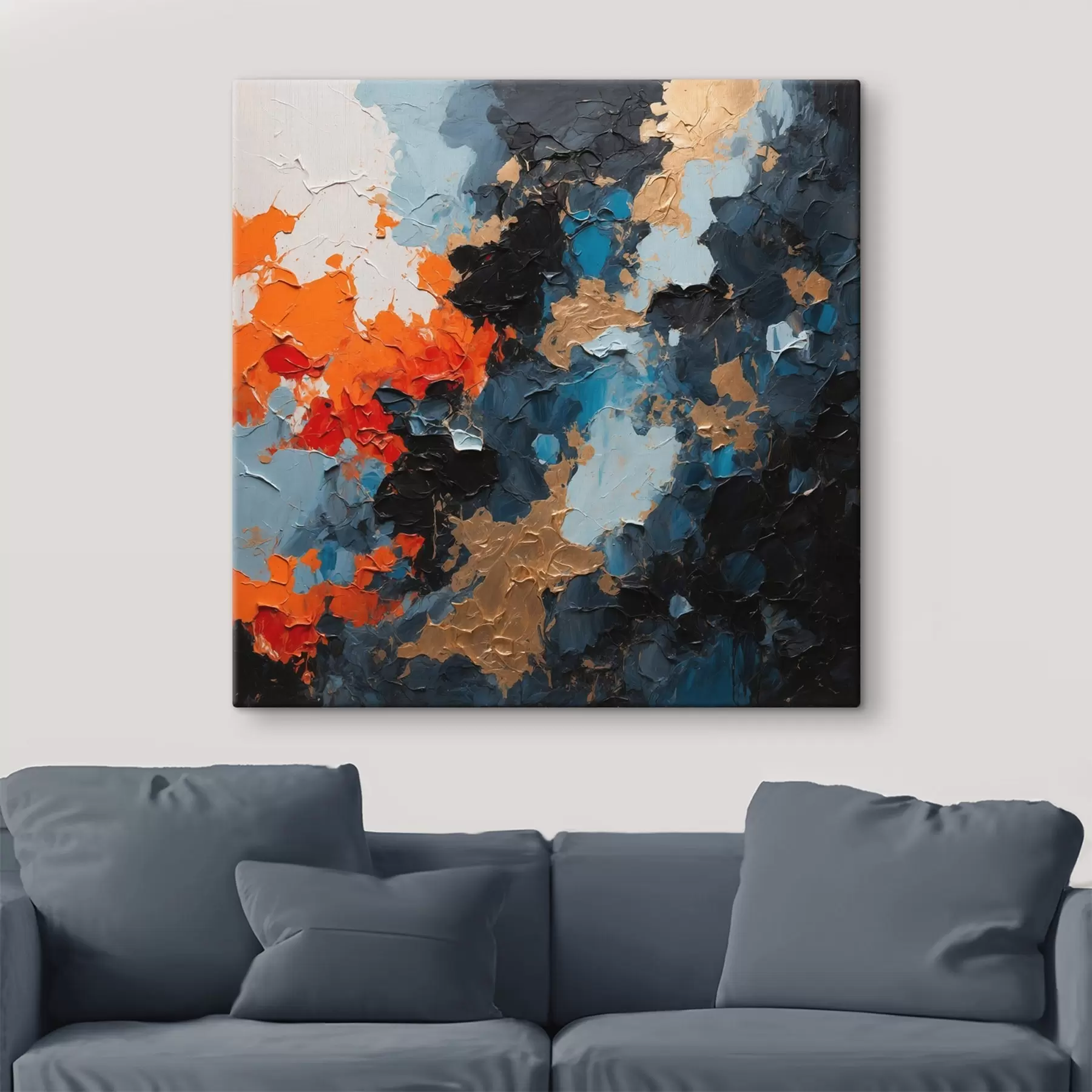  Schilderijen Abstract veelkleurig olieverfschilderij s44431