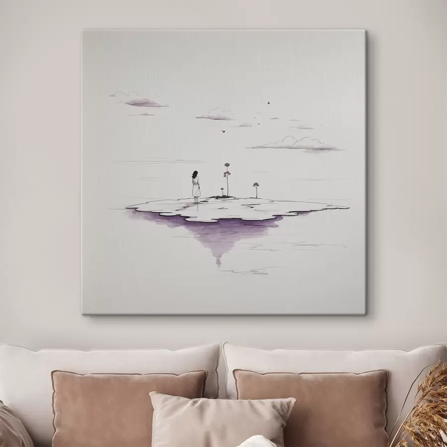  Peintures Peinture simple en noir et blanc s44433