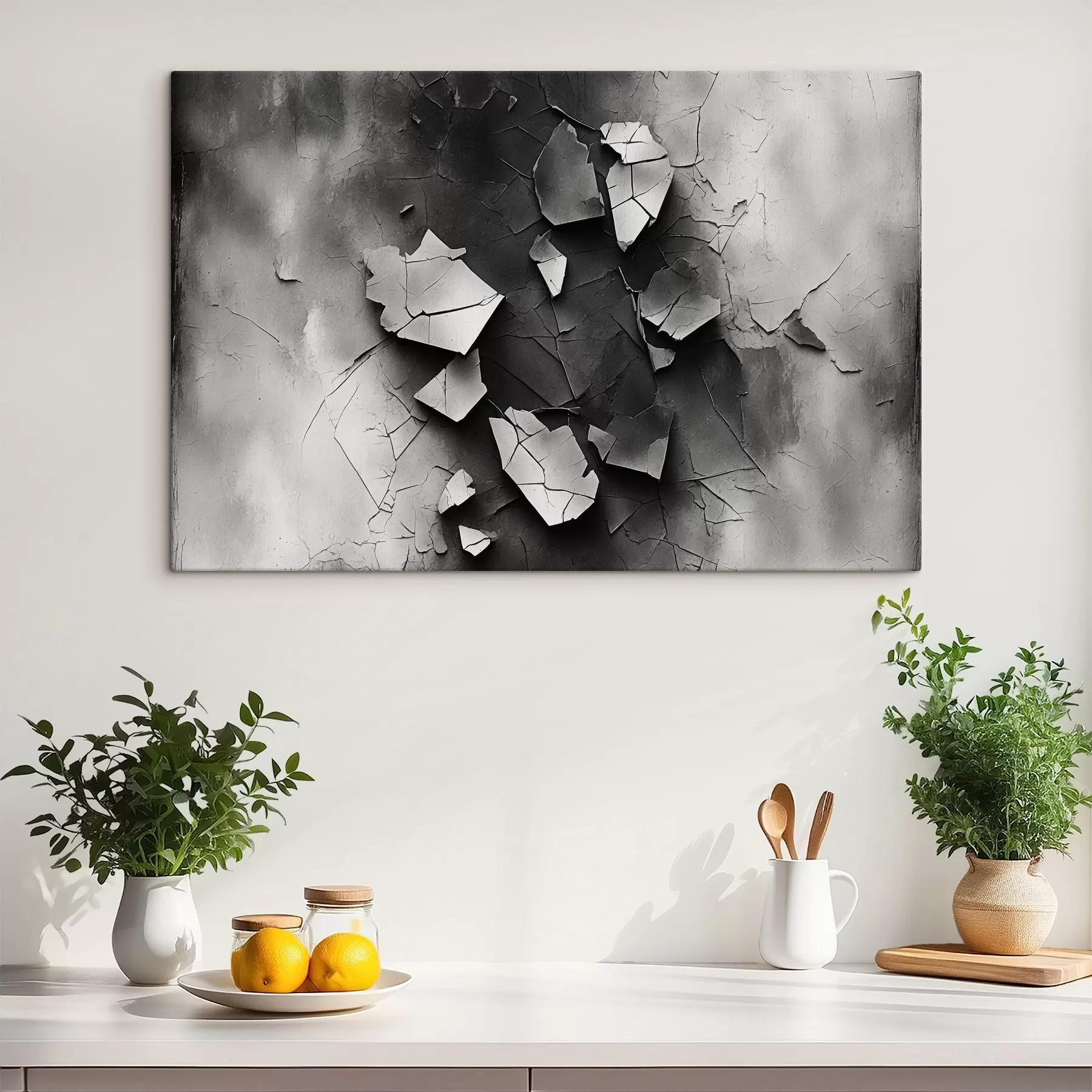 Papier peint photo Mur ancien en noir et blanc s44450