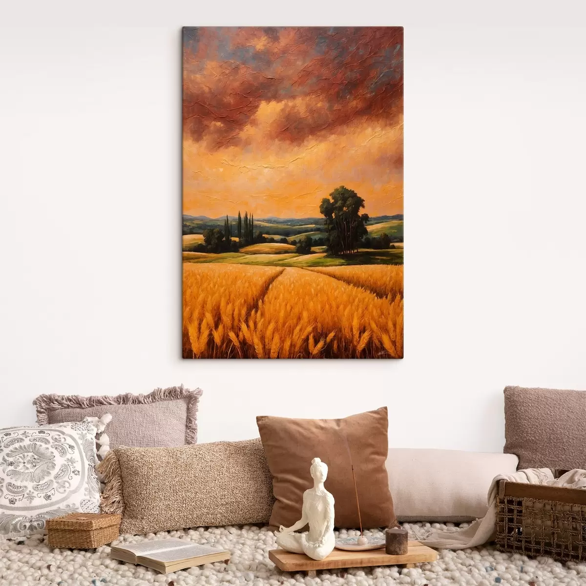  Schilderijen Korenveld in acrylschilderstijl s44464