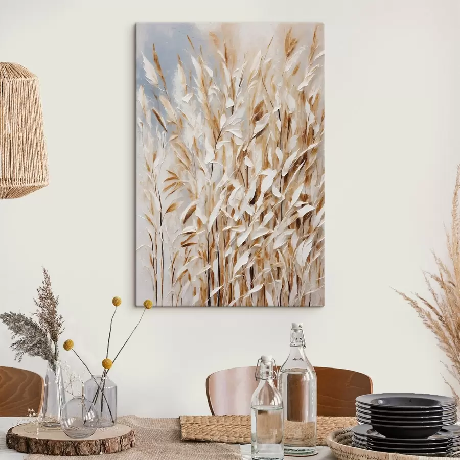 Fotobehang Abstracte tarwe in acrylschilderstijl s44467