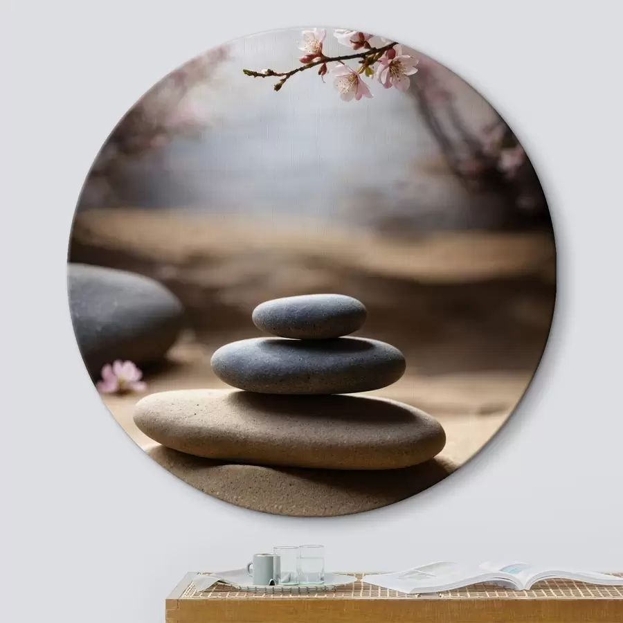  Schilderijen Stenen op zand op wazige achtergrond r44475