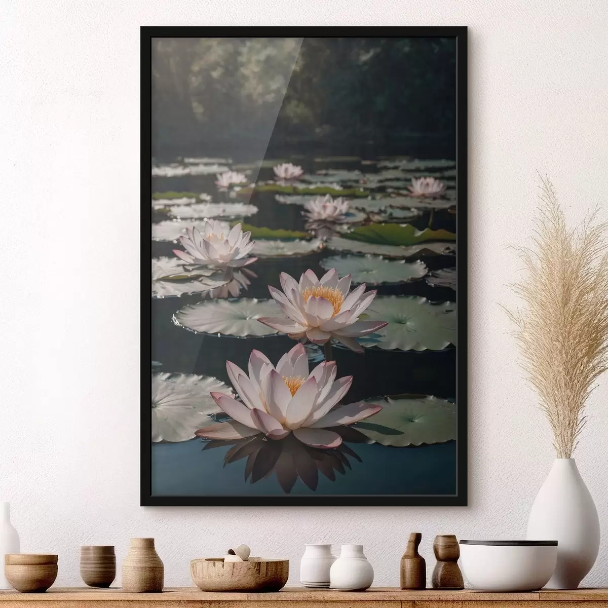 Poster Drijvende bloemen f44478