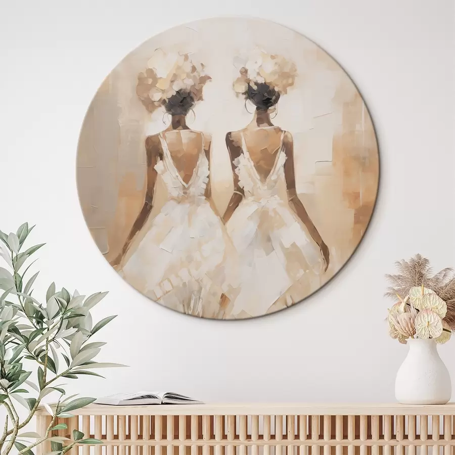  Schilderijen Abstracte meisjes imitatieschilderij r44517