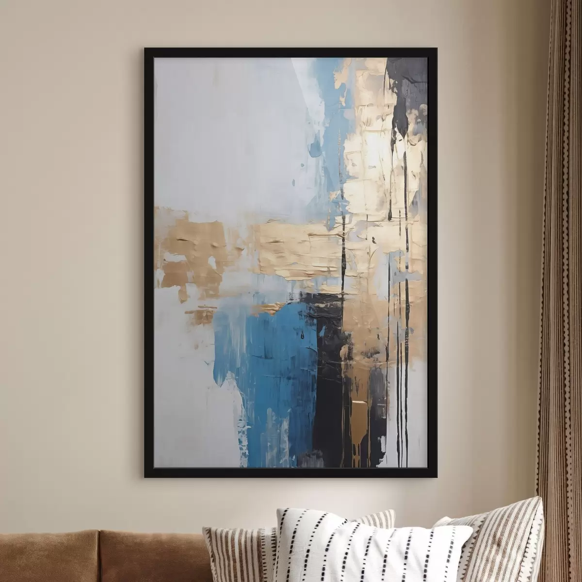 Poster Abstractie imitatie van schilderkunst f44516