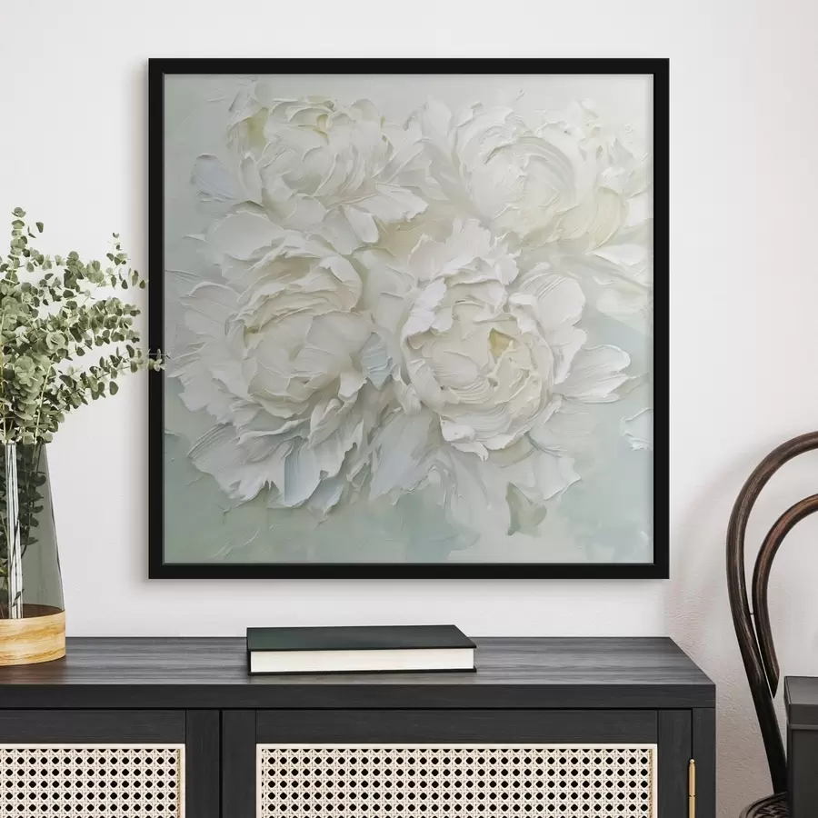 Fotobehang Pioenrozen imitatieschilderij f44522