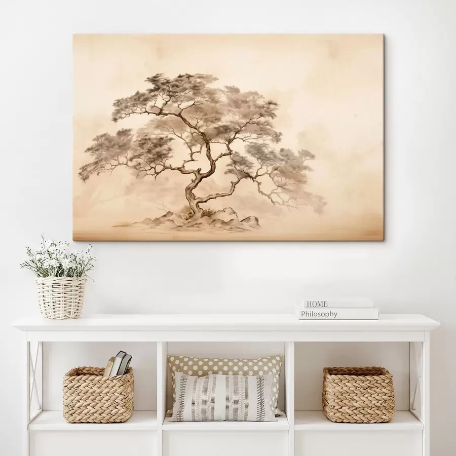  Peintures Un arbre sur une colline s44523