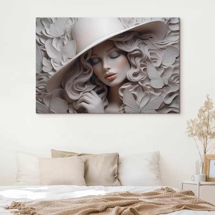  Peintures Fille au chapeau s44524