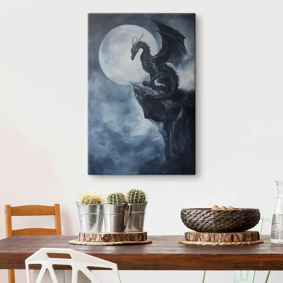  Peintures Le dragon et la lune s44530