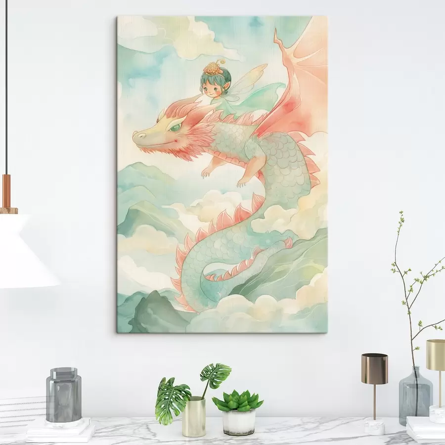  Peintures Fée et dragon s44532