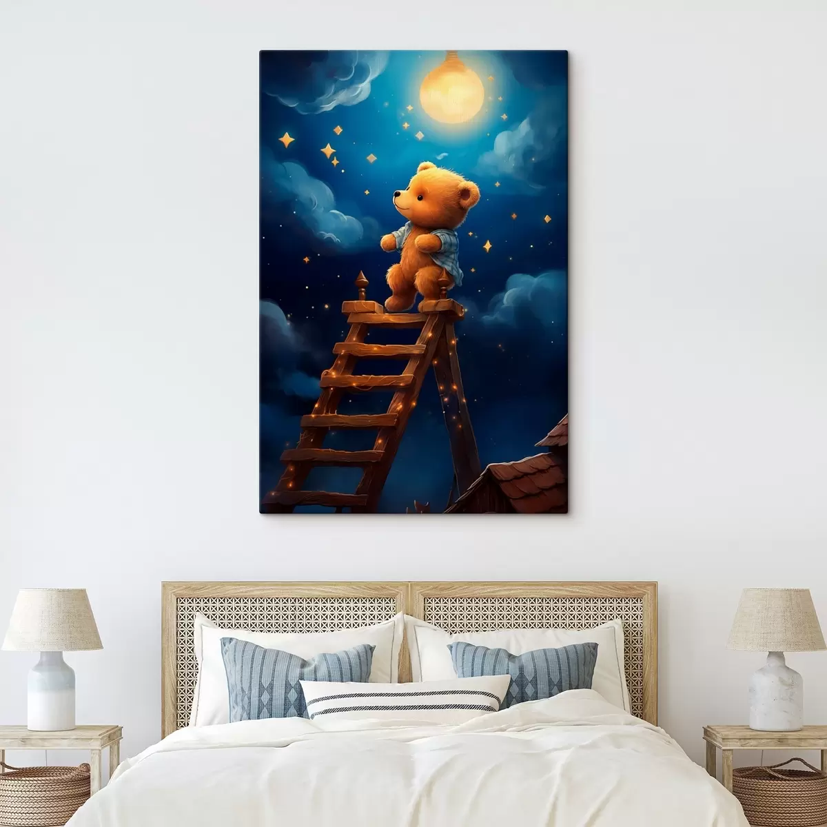  Peintures L'ours en peluche et la lune s44534