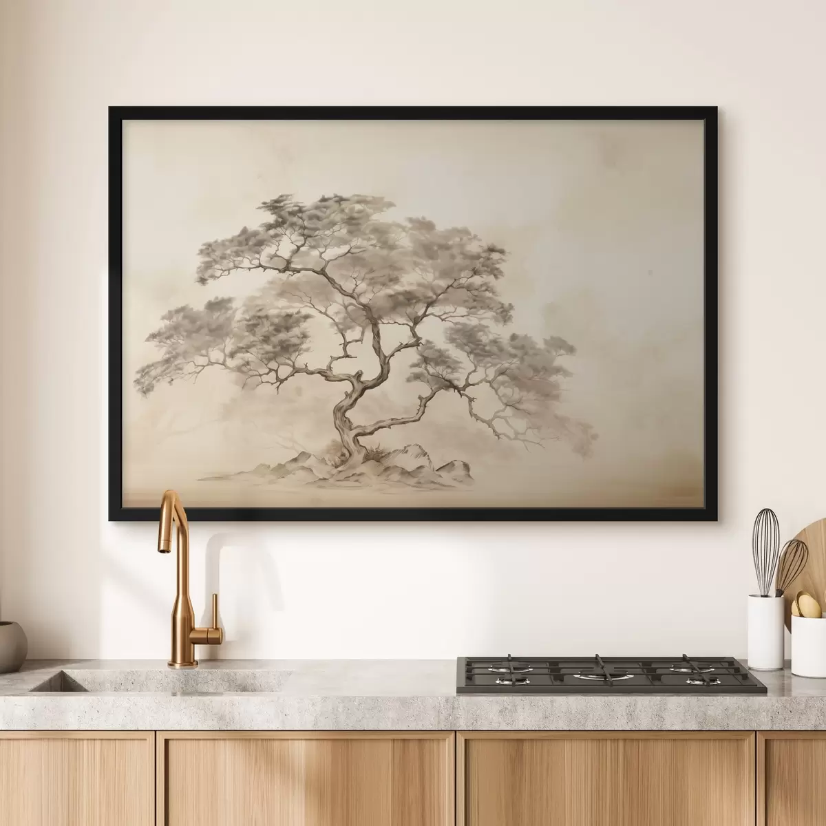 Affiche Un arbre sur une colline f44523