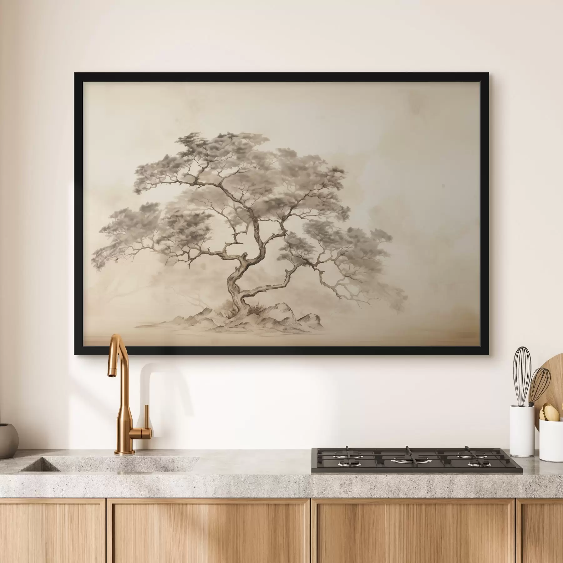  Peintures Un arbre sur une colline f44523