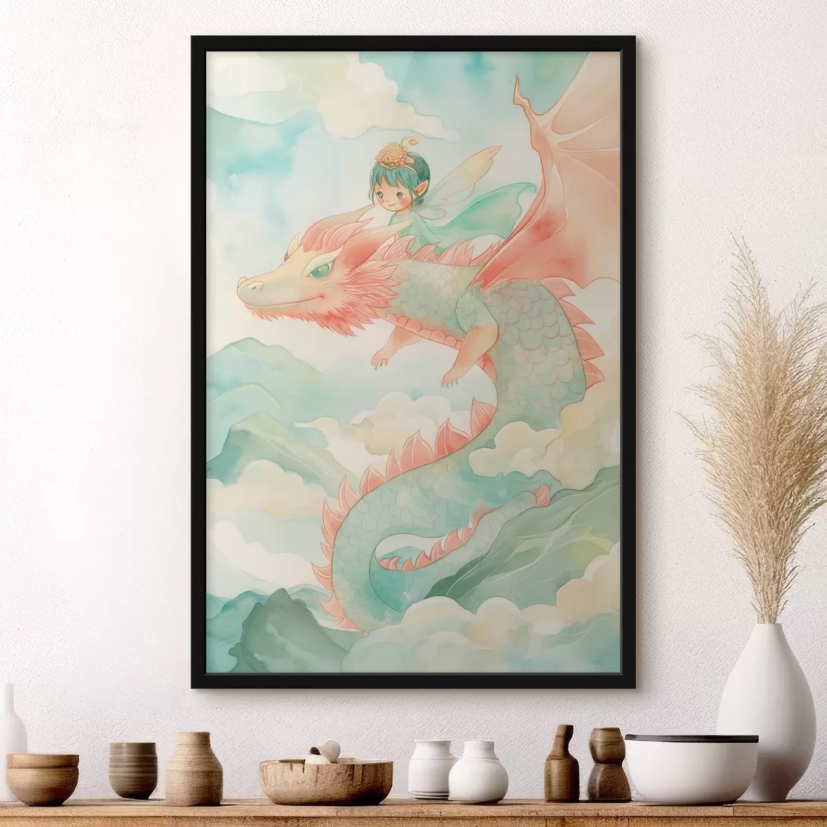 Affiche Fée et dragon f44532