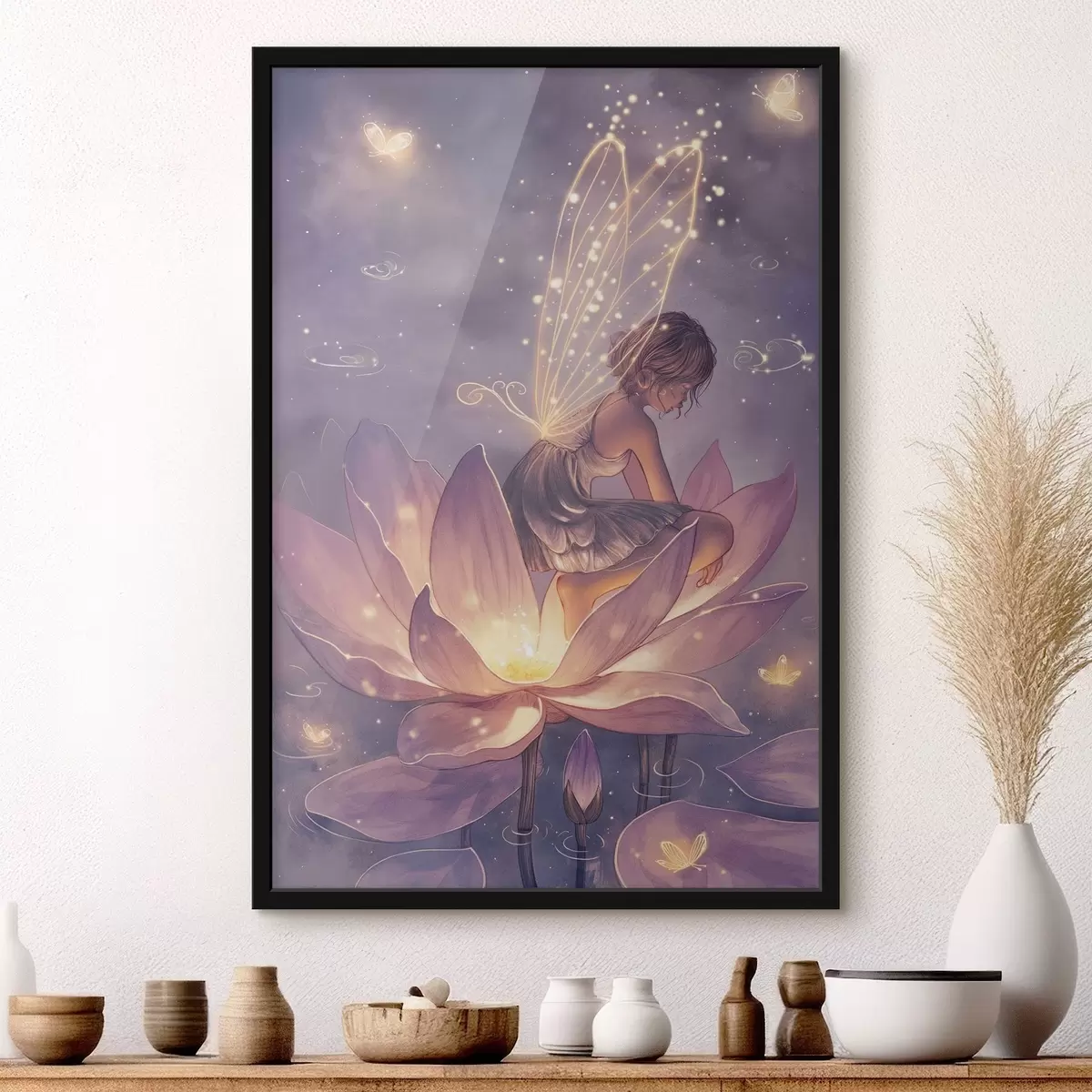 Poster Fee op een bloem f44533