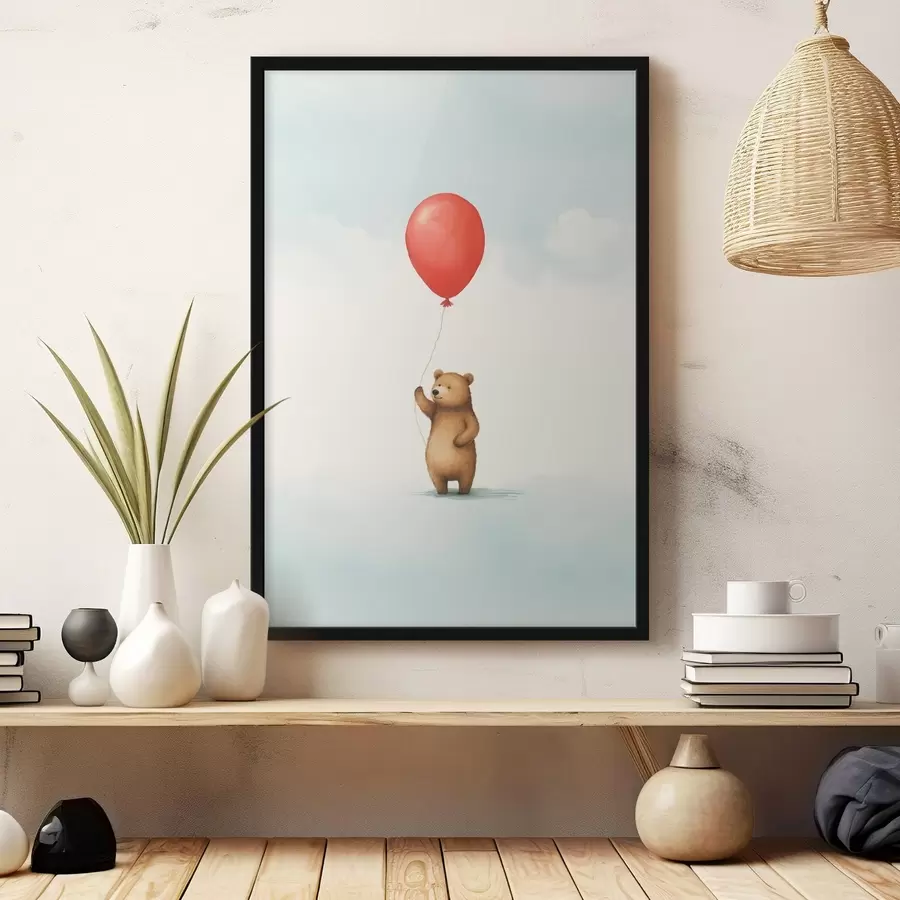 Papier peint photo Ourson et ballon f44535