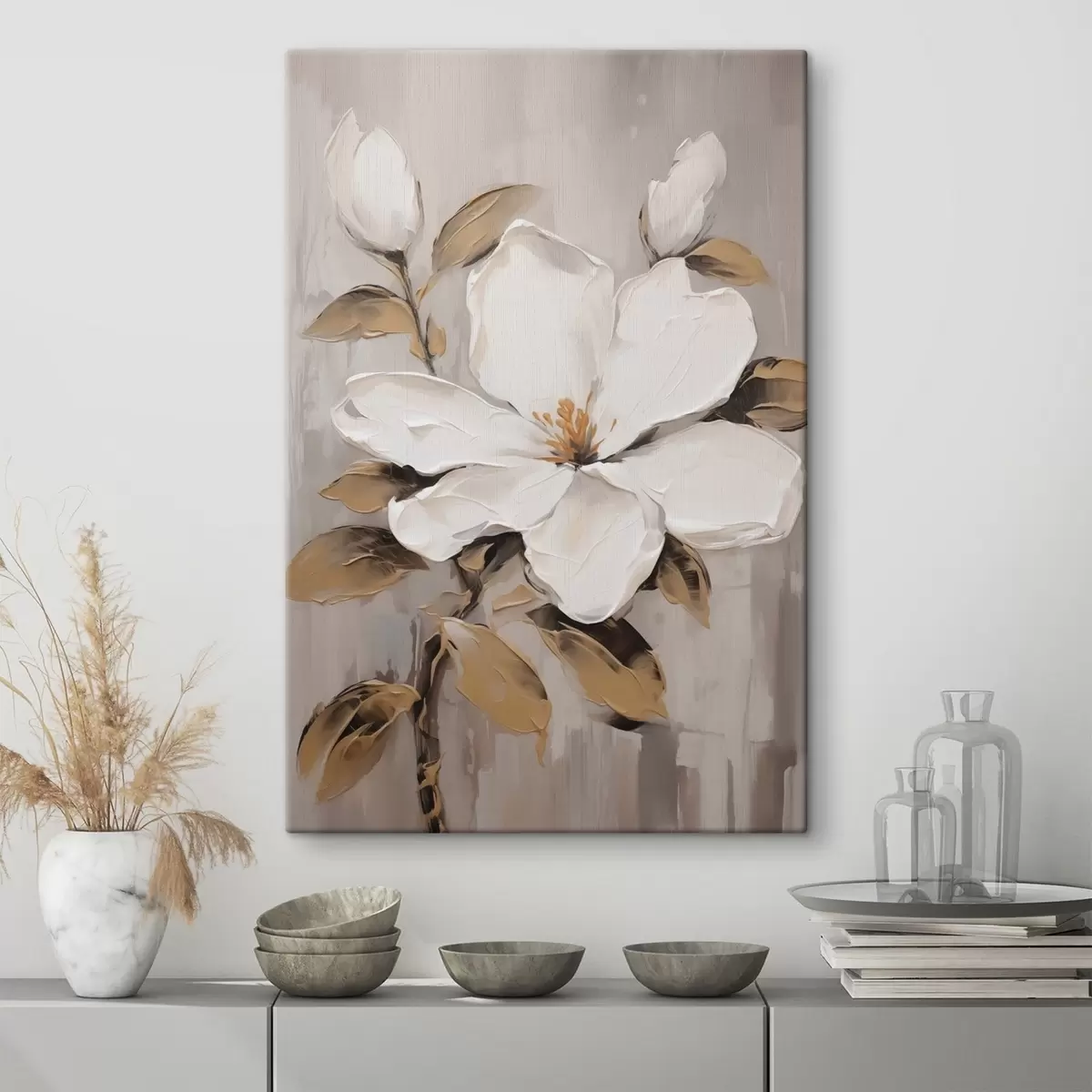  Schilderijen Groot bloem imitatie schilderij s44581