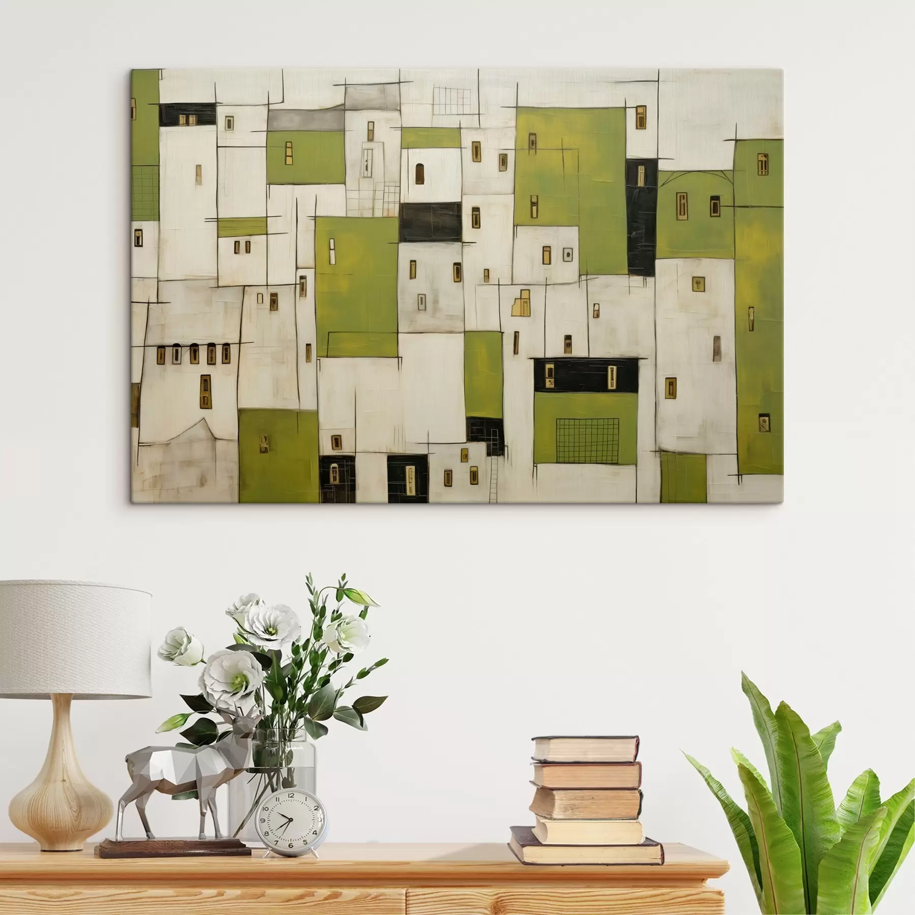  Schilderijen Abstracte huizen s44582