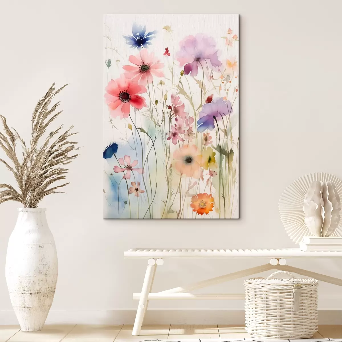  Schilderijen Wilde bloemen imitatie van aquarel s44584