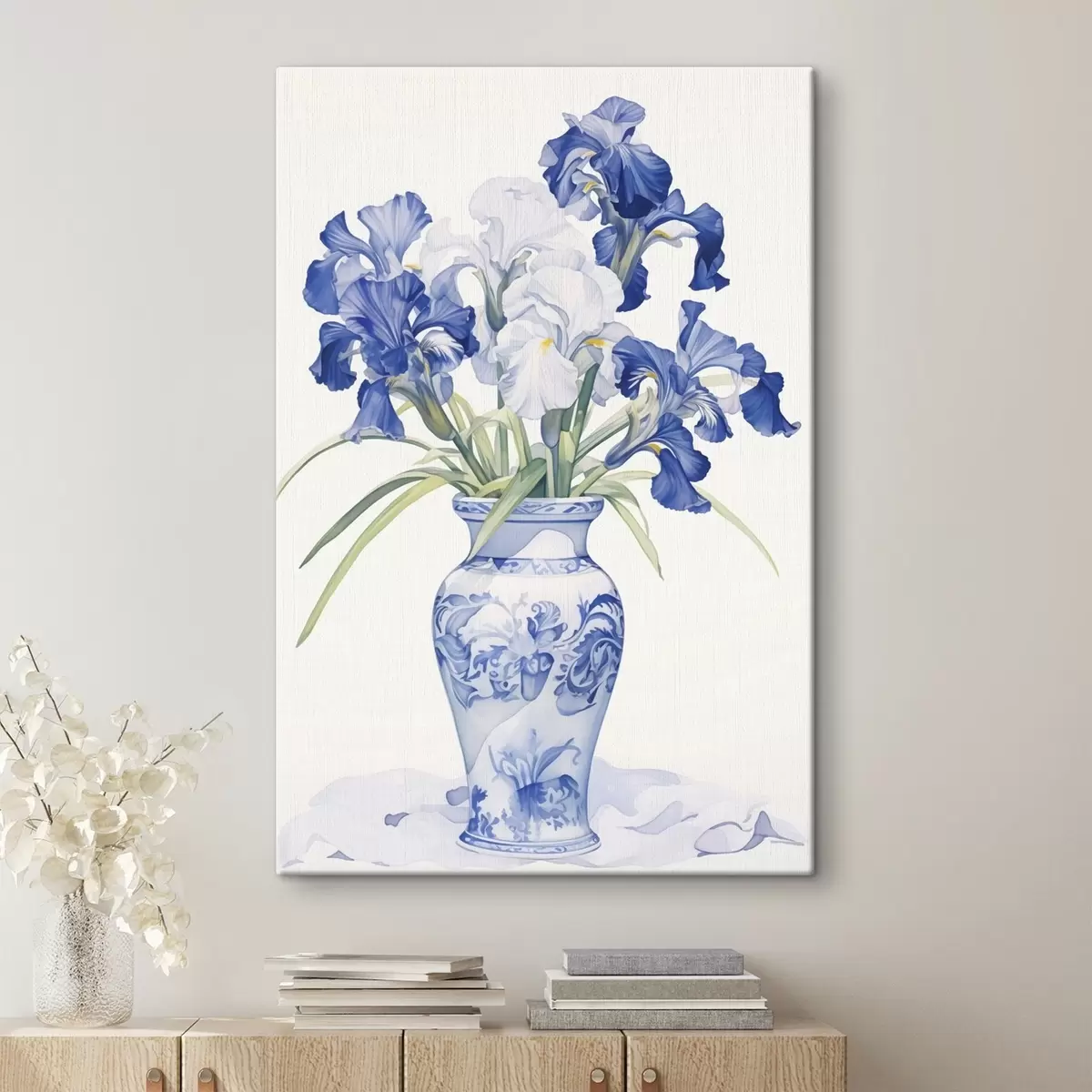  Peintures Iris dans un vase s44596