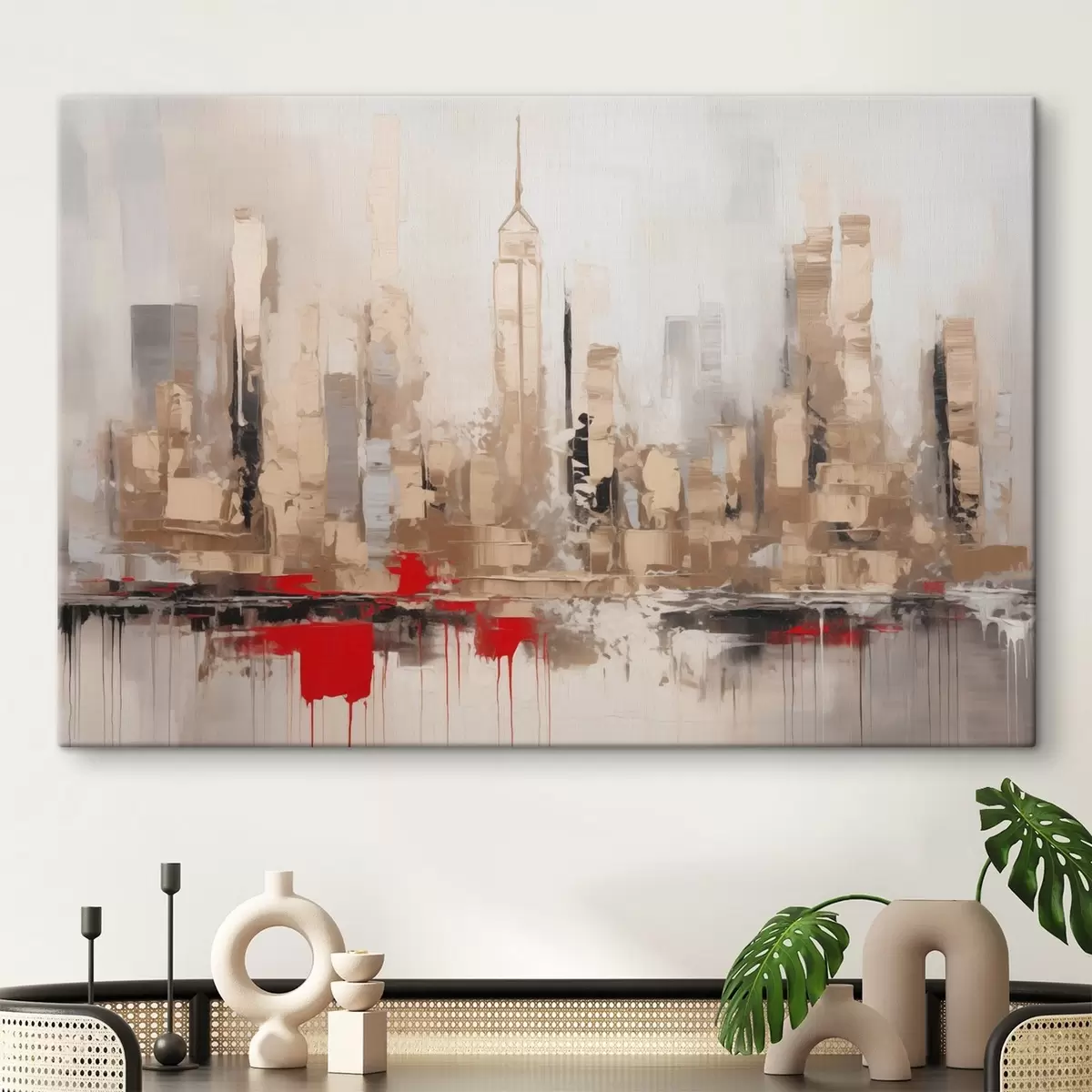  Peintures Peinture abstraite imitant la ville s44597