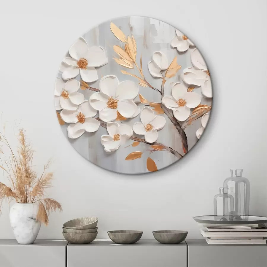  Peintures Peinture imitation fleurs blanches r44586