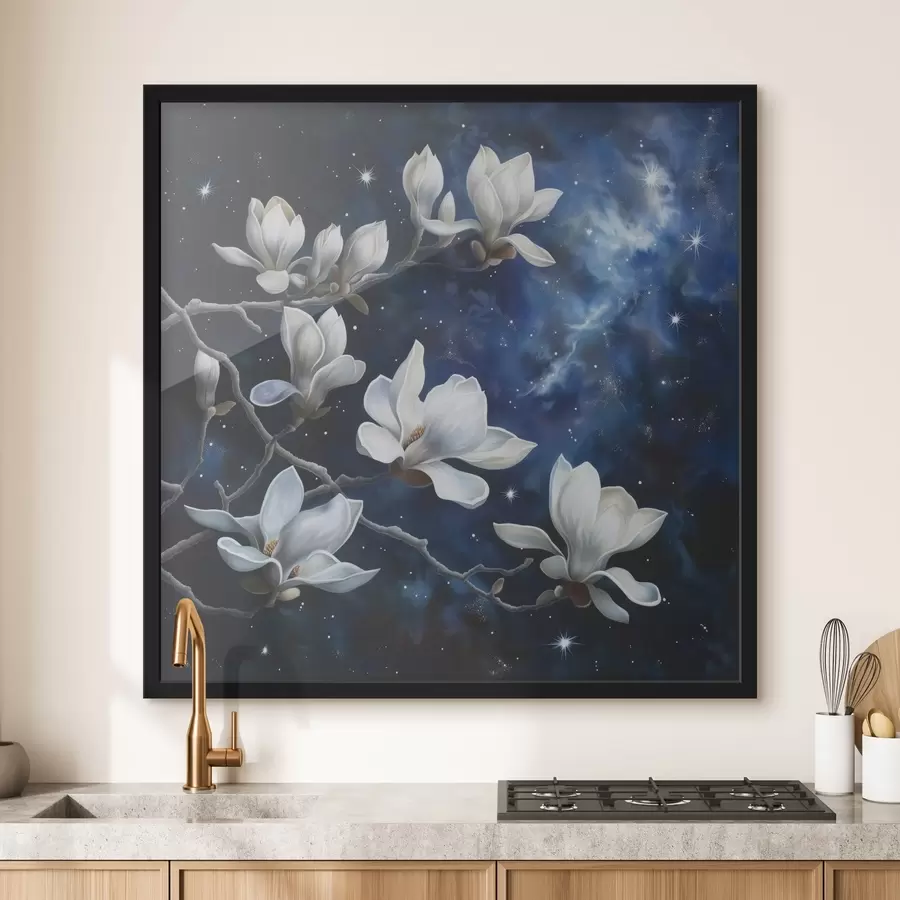 Fotobehang Magnolia bloemen tegen de lucht f44585