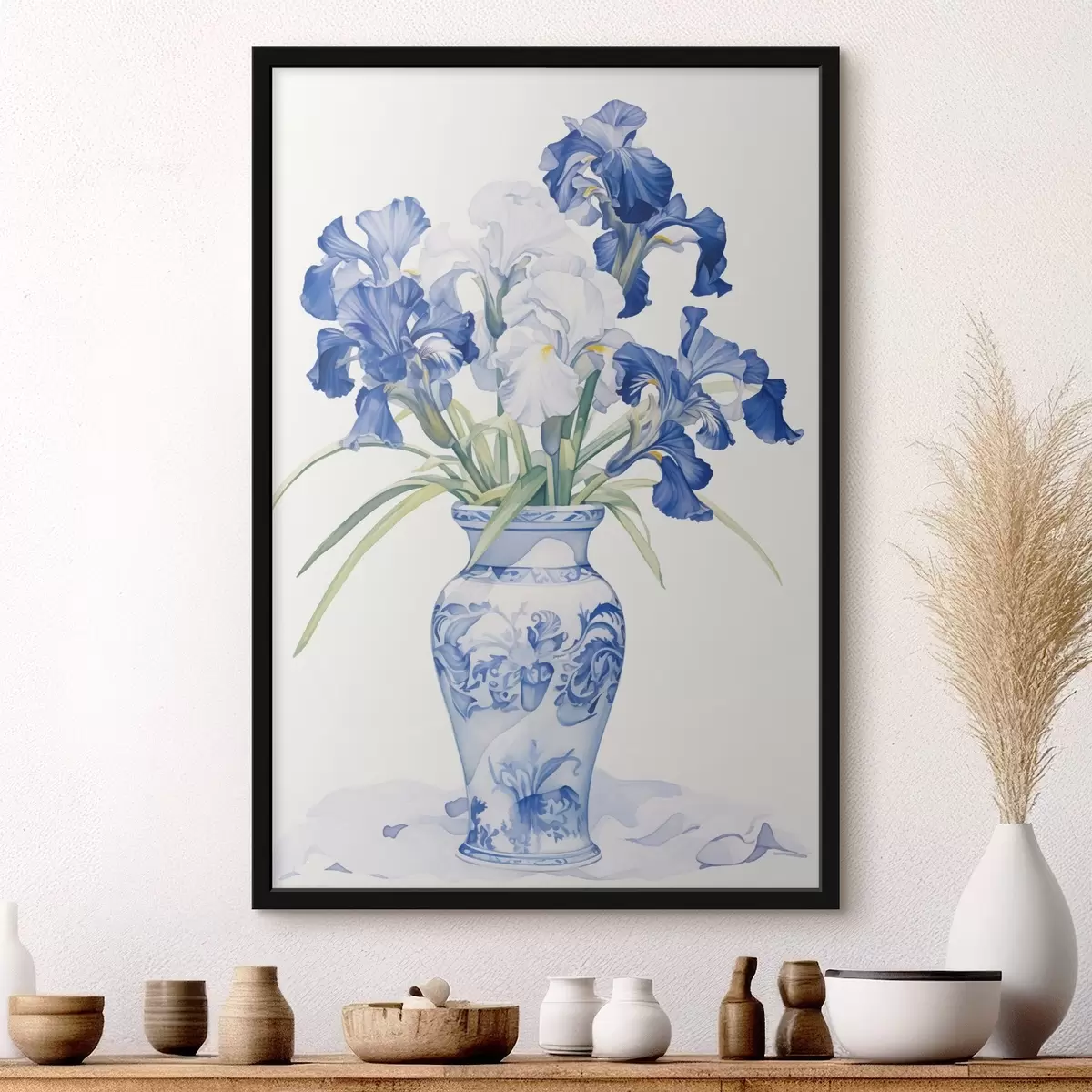 Affiche Iris dans un vase f44596