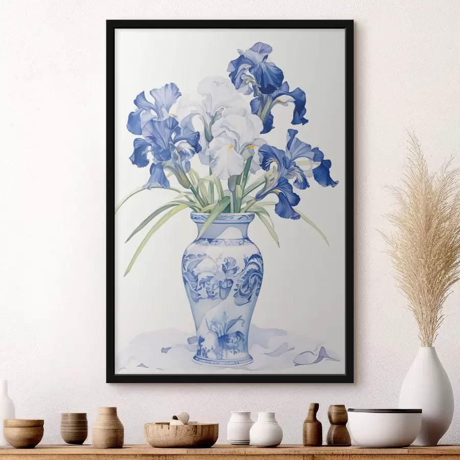 Papier peint photo Iris dans un vase f44596