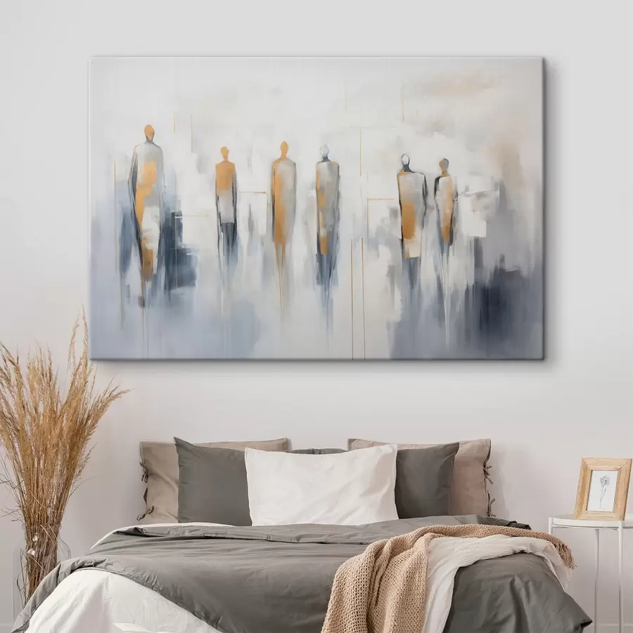  Peintures Silhouettes abstraites de personnes s44639