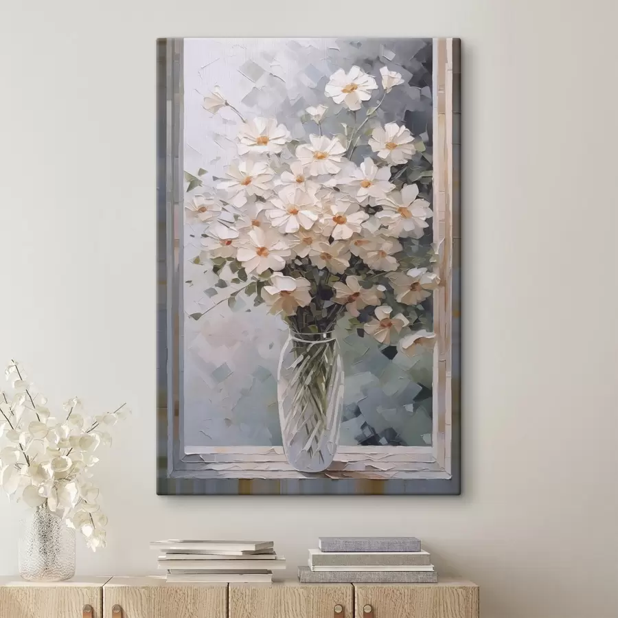  Peintures Fleurs délicates dans un vase s44651