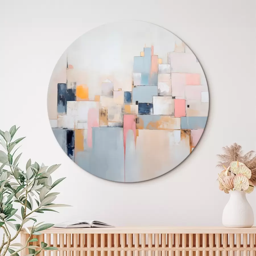  Schilderijen Abstract stadsimitatieschilderij r44638