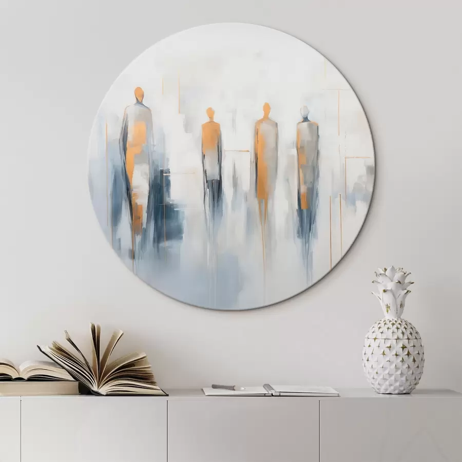  Schilderijen Abstracte silhouetten van mensen r44639