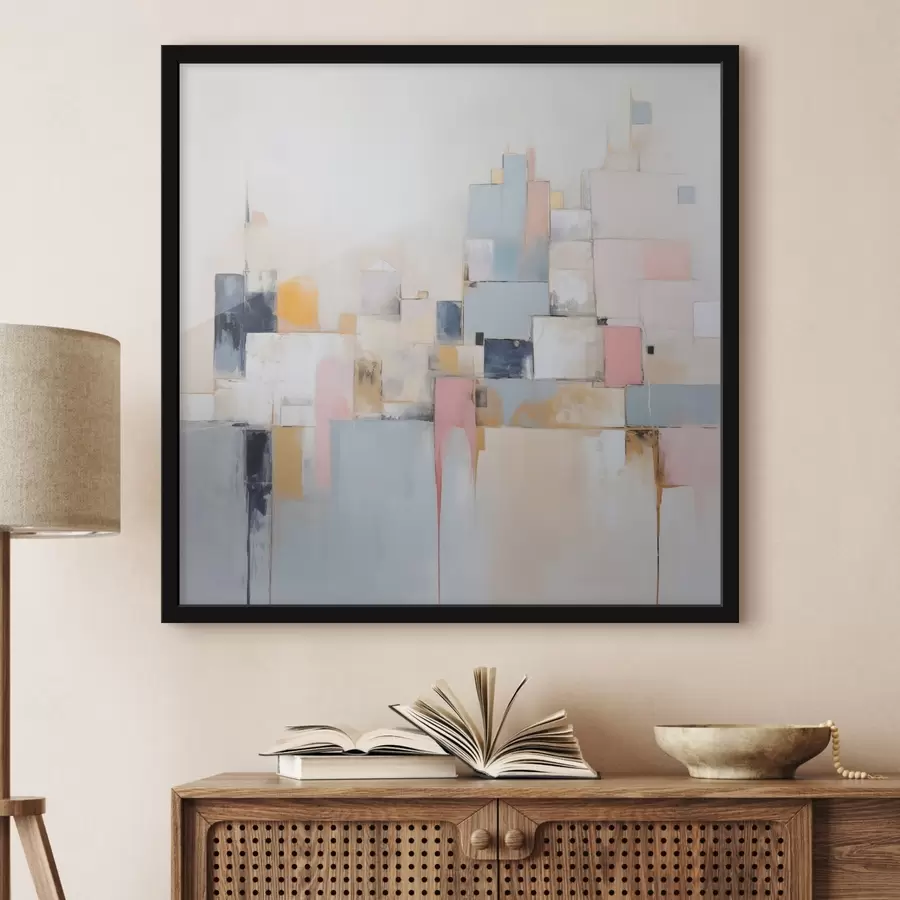 Papier peint photo Peinture abstraite imitant la ville f44638