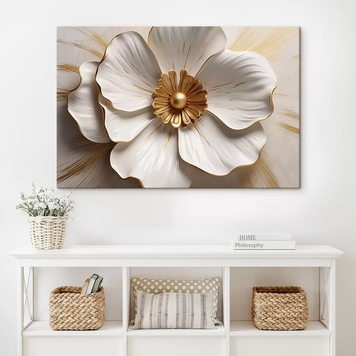  Peintures Fleur à pétales volumétriques s44631