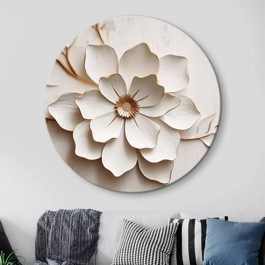  Schilderijen Bloem met volumetrische bloemblaadjes r44630