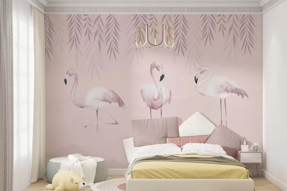 Papier peint photo Trois flamants roses w09168v1
