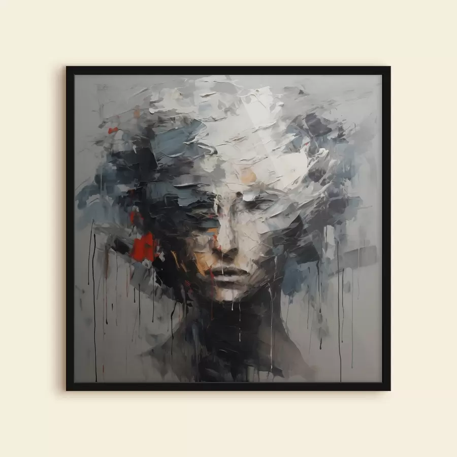 Papier peint photo Le visage en ruines f44655