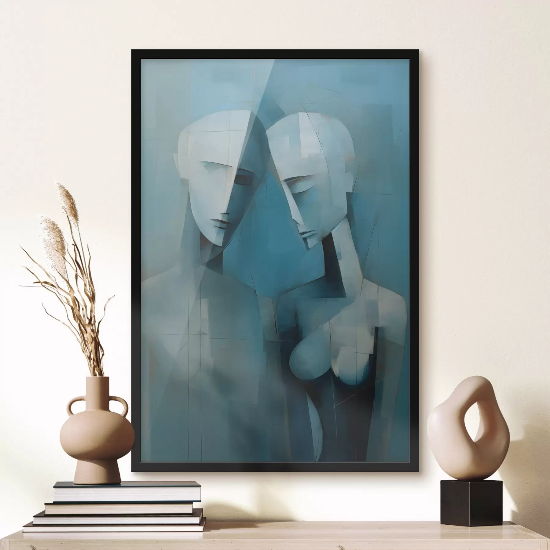 Papier peint photo Couple en géométrie f44672