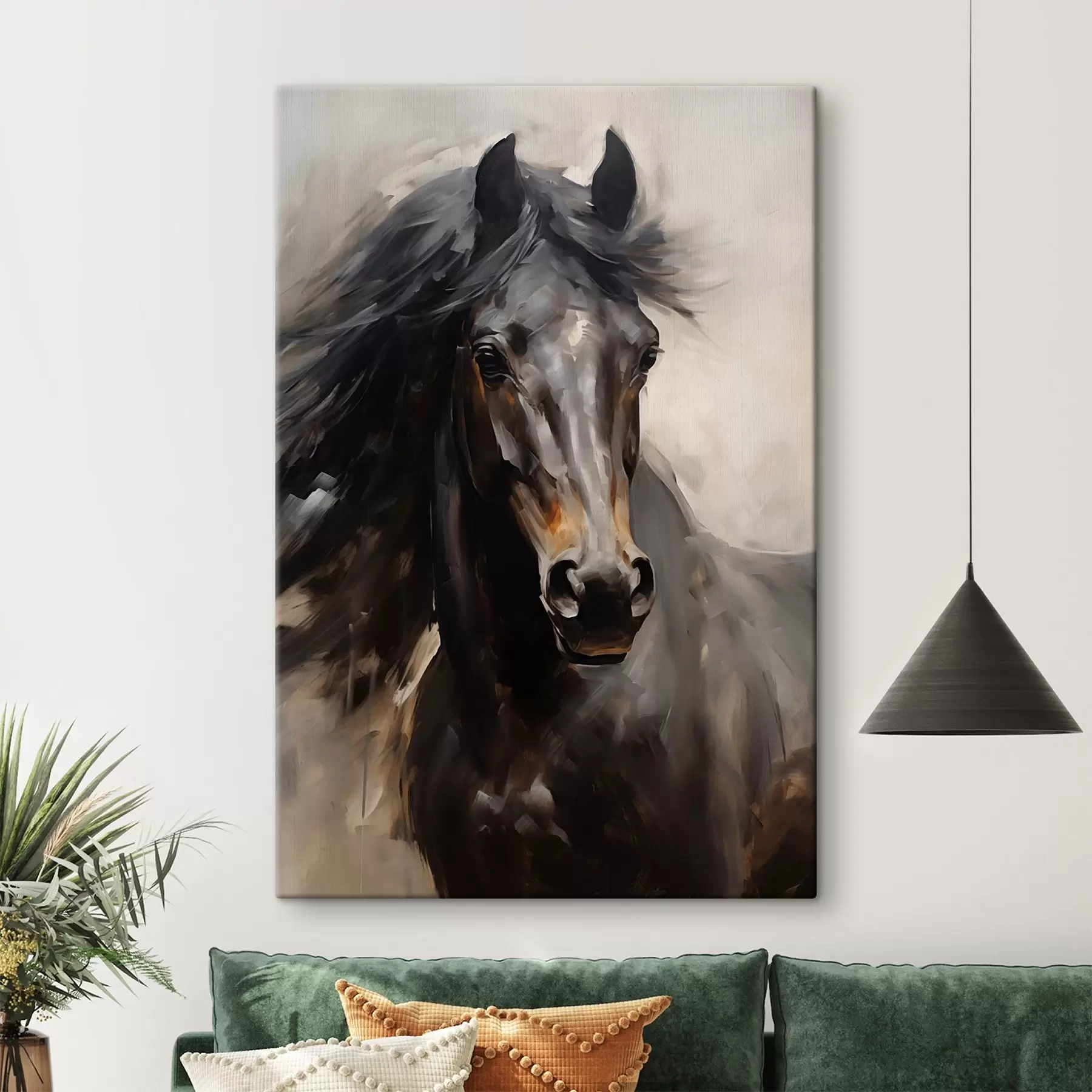 Schilderijen Zwart Paard s44662