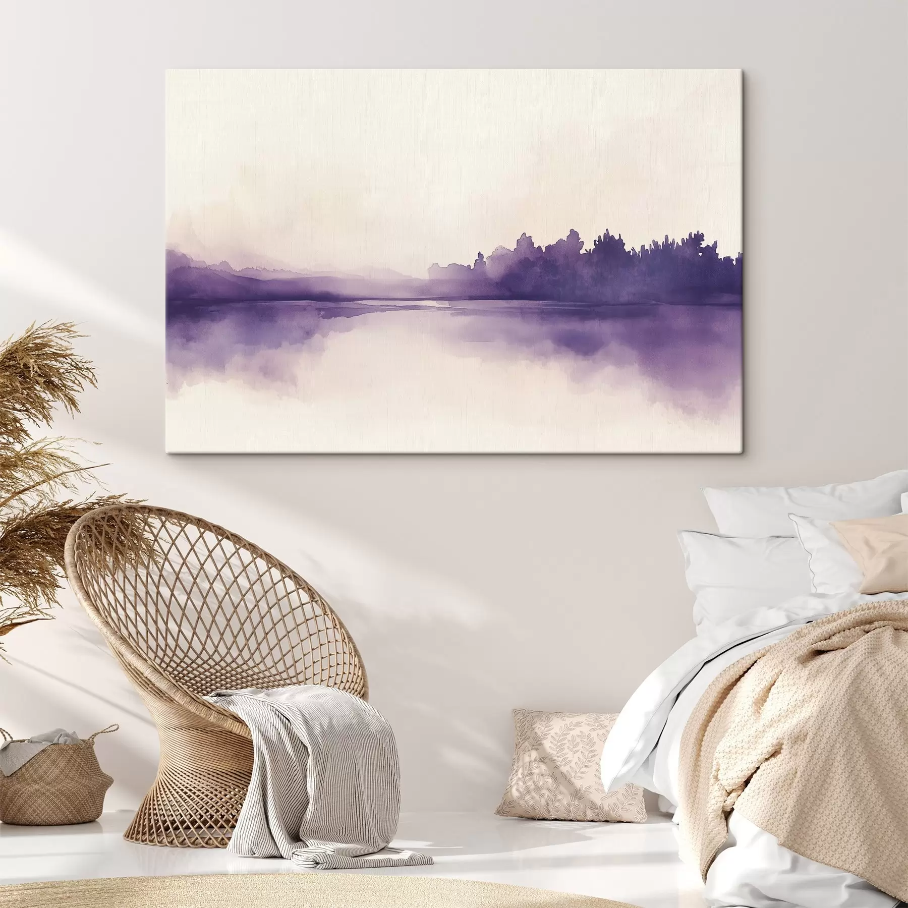 Fotobehang Aquarelverf abstractie met paarse kleur s44504