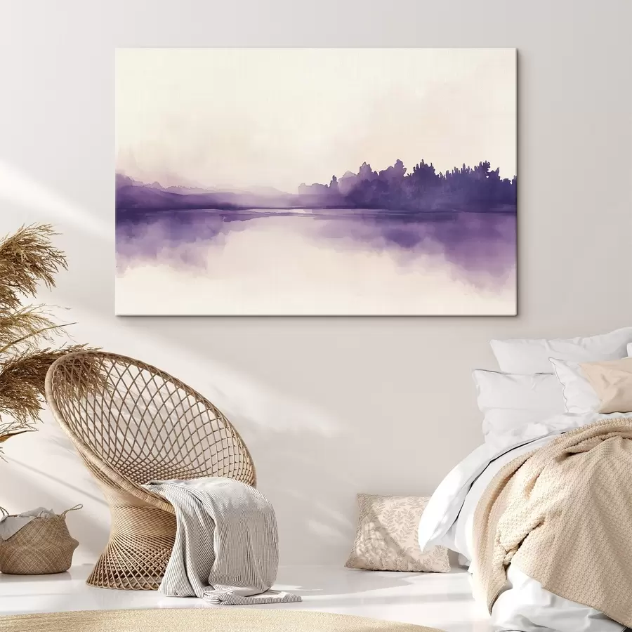  Peintures Peinture aquarelle abstraite avec couleur violette s44504