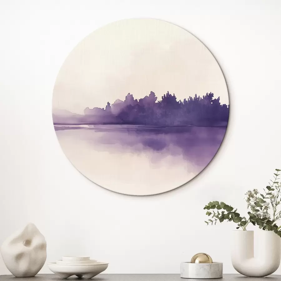  Schilderijen Aquarelverf abstractie met paarse kleur r44504