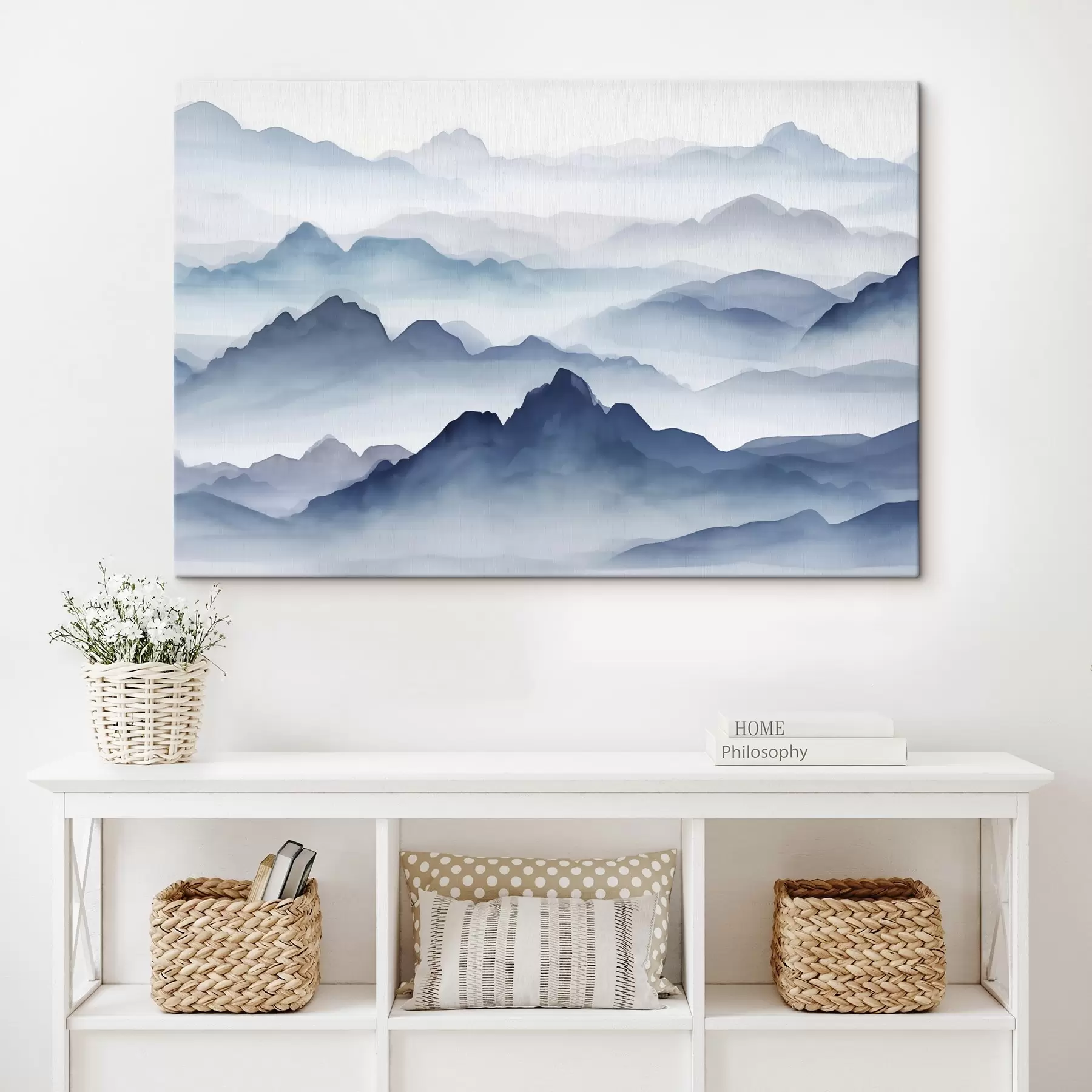 Fotobehang Bergen in blauw s44685